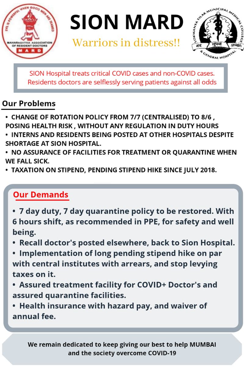 deepakmundhe's tweet photo. #QuarantineForResidents
#FacilitiesForFrontliners
#BasicsForBattlers
#KEM #Sion #Nair #MARD
#coronavirusinindia #Mumbai 
@CMOMaharashtra @AmitV_deshmukh @rajeshtope11 @AUThackeray @OfficeofUT @mybmc @DoctorsKem @anjali_damania @suchetadalal @abpmajhatv @TV9Marathi @TOIMumbai https://t.co/enXRmbOlGF