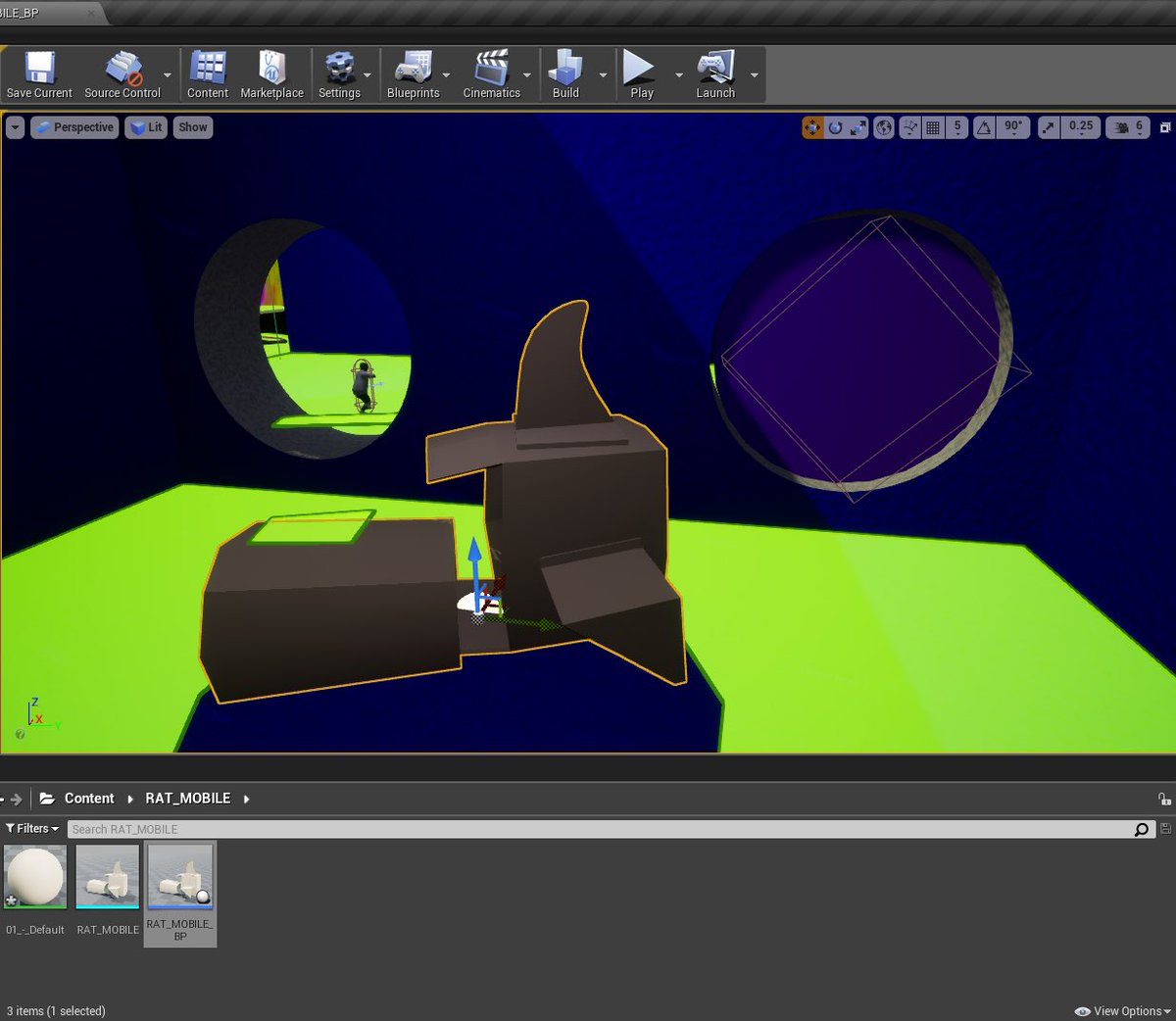 wearereactor's tweet photo. Bringing the Rat-mobile model into the Level for Ivan Poe video game 🌈🌈🌈🚗🐀🌈🌈🌈 @UnrealEngine #Cosmic #GameAsset #RatMobile #Blueprint #StaticMesh #GameDev #IvanPoe #VideoGame #IndieGame #indiewatch #CosmicCareHome #TheGoldOnes @RollinPoe https://t.co/M685ZMOdf3