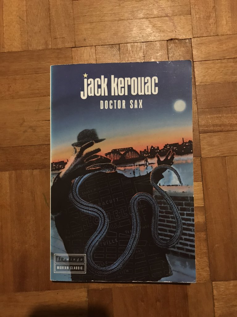 AMOrmsby's tweet photo. The 2nd #jackkerouac book I ever read - back in 1995. This coming of age story is full of magic and childhood fears, and this amazing description of death. #booksthatmatter #doctorsax #lowellmassachusetts #StayHome https://t.co/0b45jemdqW
