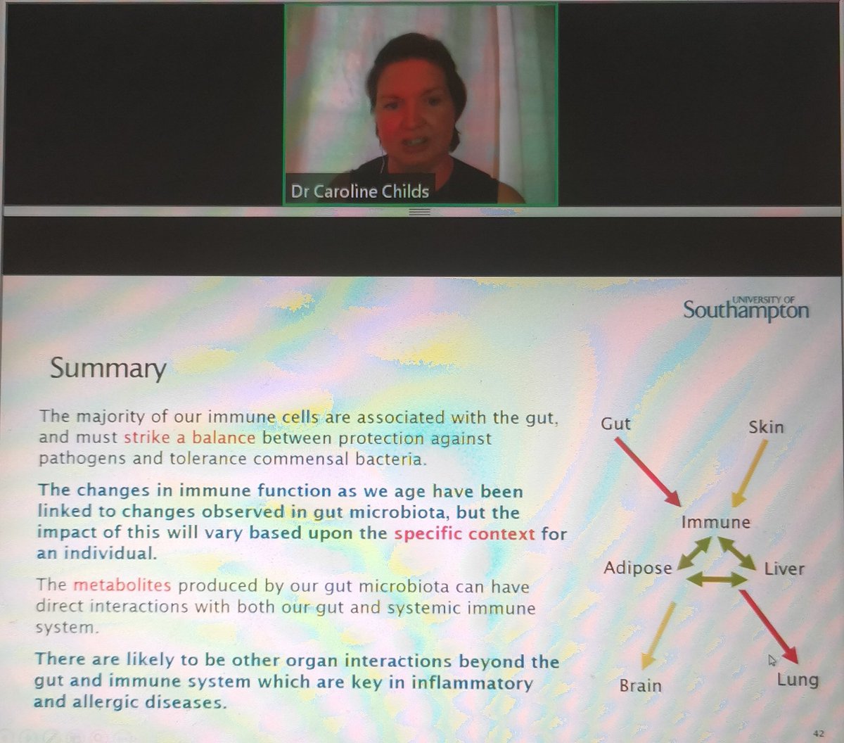 MyNutriWeb's tweet photo. . @DrCEChilds summarising the webinar this evening brilliantly! A complex topic explained to support HCPs in practice #nutrition #Immunity https://t.co/RimIEMQQCZ