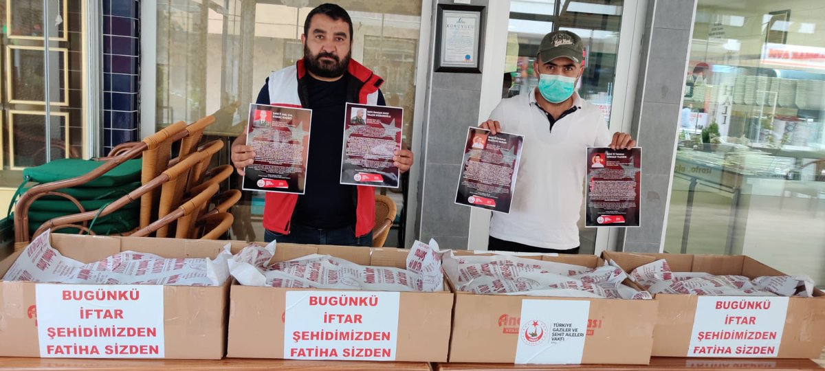 #İftarŞehidimizdenFatihaSizden Projemiz kapsamında ihtiyaç sahibi ailelerimizin iftar sofralarını şehitlerimizin adı ve selamıyla şenlendirdik.
#NurettinTürkmen
#HüseyinGümüş
#NihatAkbaş
#FatihYaşar
#YalçınDizdaroğlu
#MesutAcu
#FurkanDemirel
#YusufElitaş
#YavuzBayram
#Muratİnci