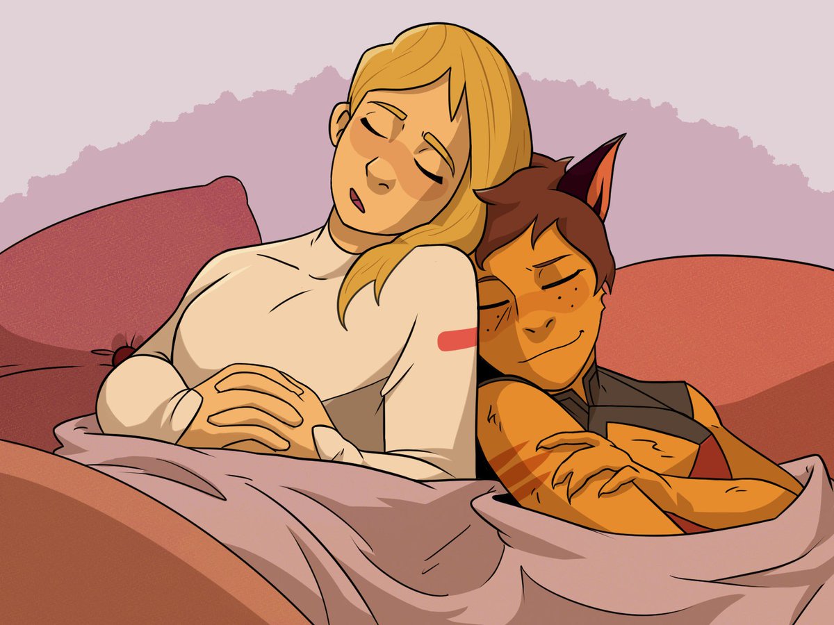 Brandtarts's tweet photo. Finally after all that they deserve a good nap.
#Shera #sheraspoilers #catradora https://t.co/DXYay7tlUx