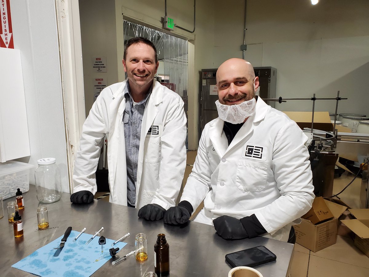 PlanetThree2's tweet photo. First time in lab coats and probably not the last. Do we look official or what? #ComingSoon #PlanetThreeCBD #PlanetThree #PlanetThreeLife #cbd #cannabis #hemp #cbdoil #cbdforthepeople #organic #wellness #hempoil #naturalremedies #health #cannabiscures https://t.co/Djsv2YEivr
