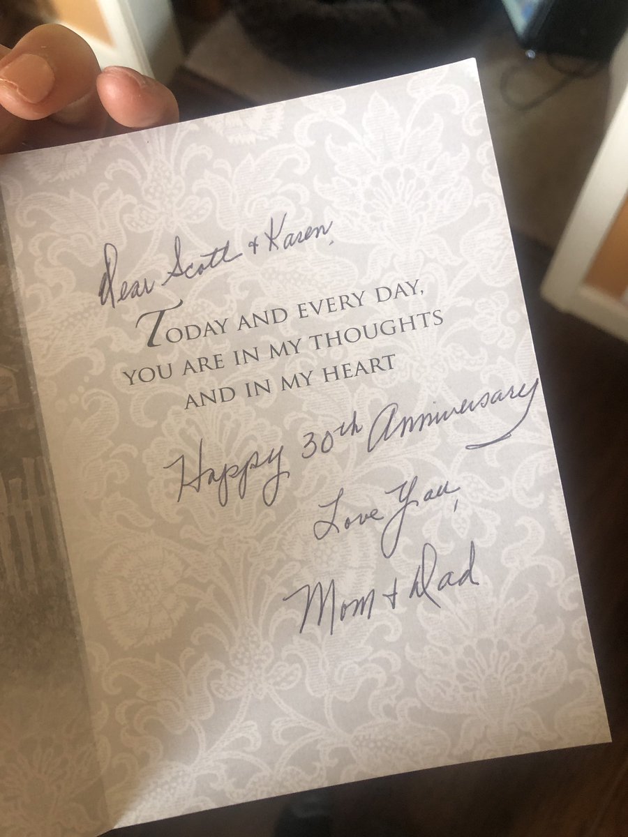 emspillar's tweet photo. my parents’ 30th anniversary was yesterday and my grandma sent them a sympathy card 🤔 https://t.co/3Bo5L2h9F8