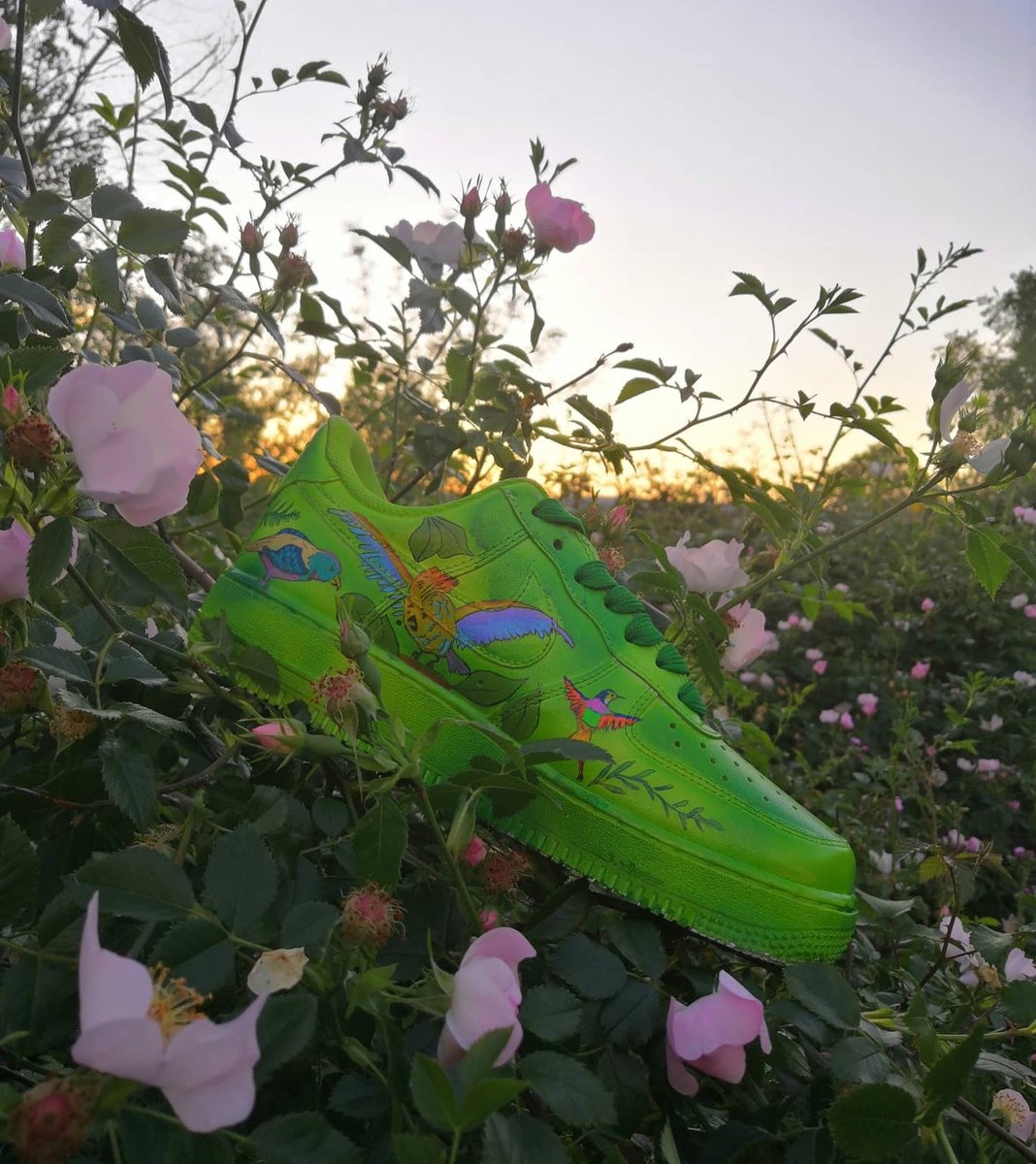 Entre épines et sunset 🌄

#custom #sunset #madrid #COVID19 #sneakers #af1 #flower #nature #nike