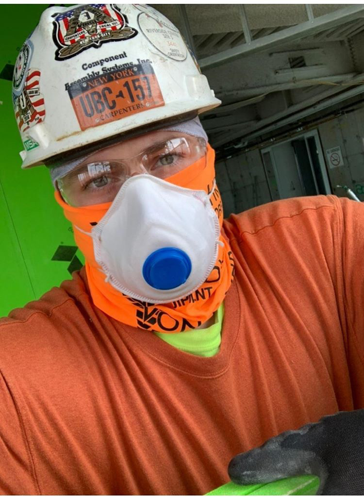 CarpentersNyc's tweet photo. As Prez Paul Capurso said yesterday the "New Normal" isn't ideal, but it is for your safety and we will get through it. In the meantime, we think that this look is pretty bad_ _ _! #YouDownWithPPEYeahYouKnowMe #PPEforDays #Local157 https://t.co/WSpXZQbsUc
