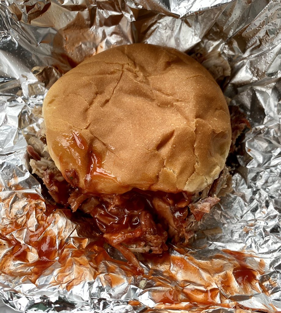 jconnHR's tweet photo. Look at that wonderful mess! Barbecue pork sandwiches from PTs! #DecaturFoodDraft @ESPN_Aric @OliviaLett23 @DrTravisW @dustfink @GordonVoit @MarkPearsonTV @mrwagner25 @JoshJostes @HOOSIERHALE @CAMPrincipal @timcainhr https://t.co/wsINgXZsAg
