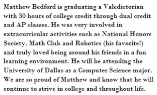 GuyerRobotics's tweet photo. Senior Spotlight: Matthew Bedford

Matthew was a critical contributor to the team and our primary driver this year. He was also responsible for (or on the receiving end of) a majority of our inside jokes. Congratulations! We’ll miss you! https://t.co/uye9tzyTjJ