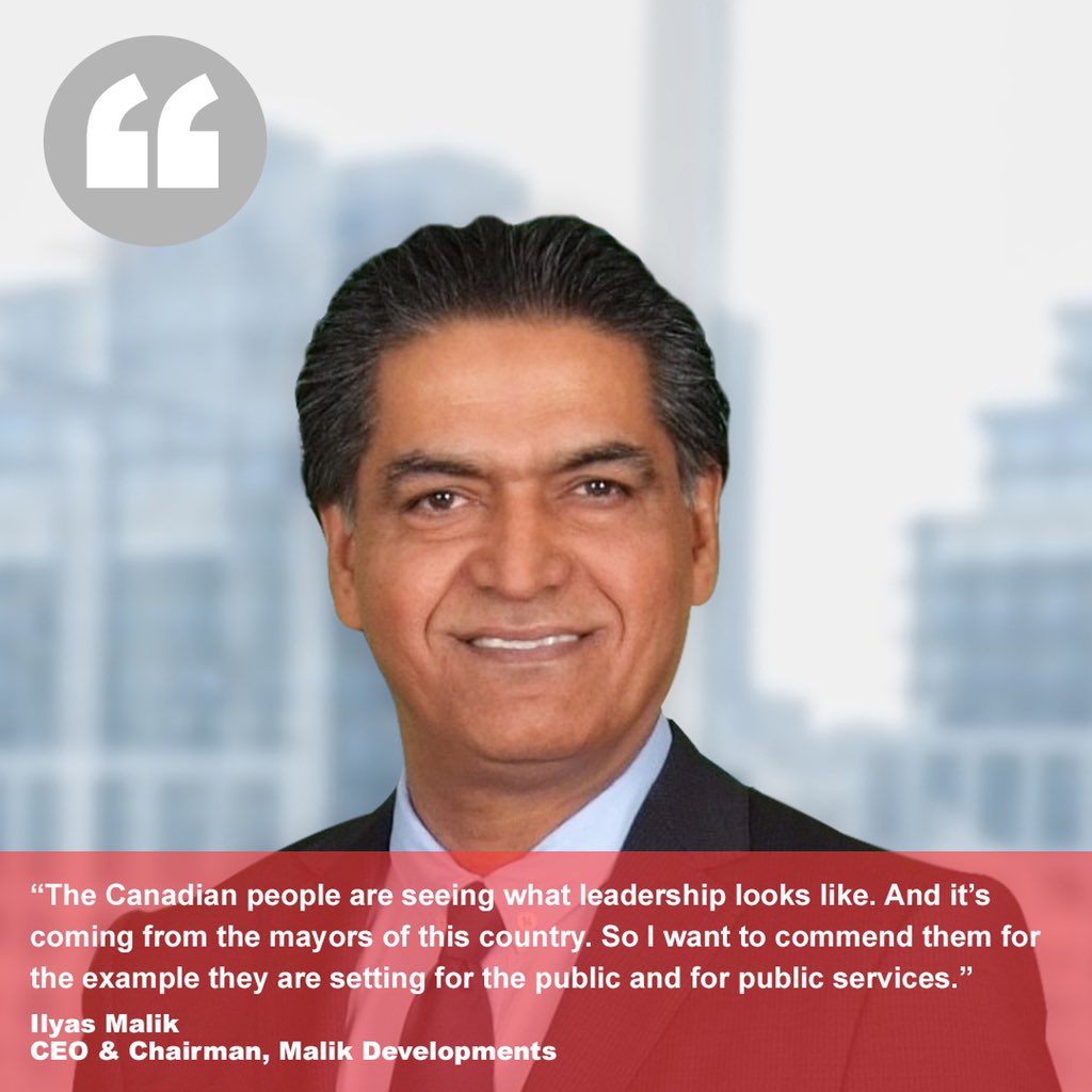 MalikDevs's tweet photo. Ilyas Malik, CEO & Chairman of Malik Developments, shared words of encouragement and support for Canada’s mayors and knows leadership grounded in facts and science saves lives. #COVID19 #MalikDevelopments https://t.co/llYz63xOEP