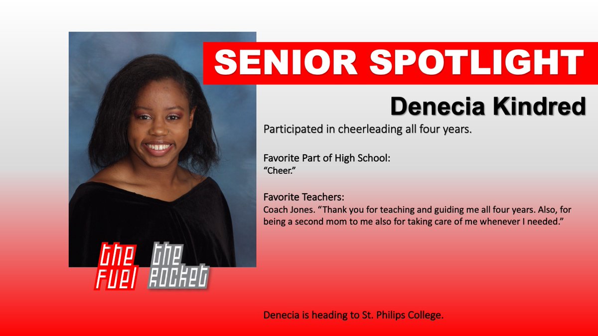 thefuelonline's tweet image. This is Denecia Kindred! #classof2k20 #RocketPride
