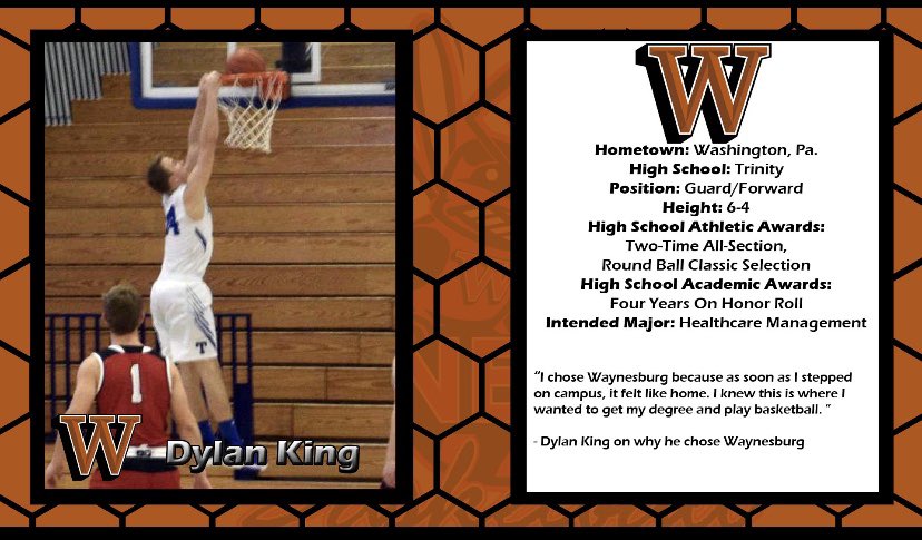 Next, Dylan King from Trinity High School - Welcome to #TheProgram Dylan!