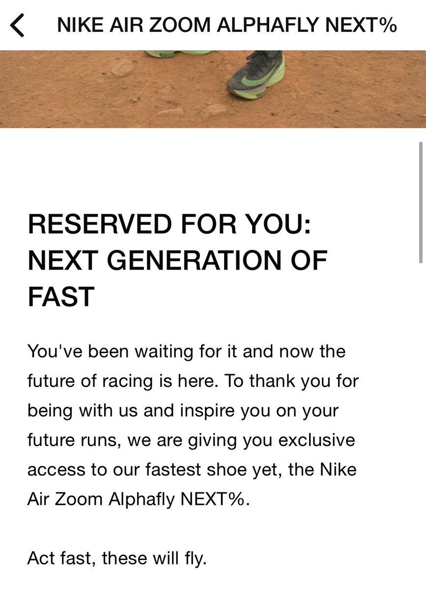 Ant_Judge's tweet photo. Thanks for the invite Nike, but like most parties nowadays, I’ll have to respectfully decline.

😭😭😭 #AlphaFly #ParentProbs https://t.co/237csyLedH