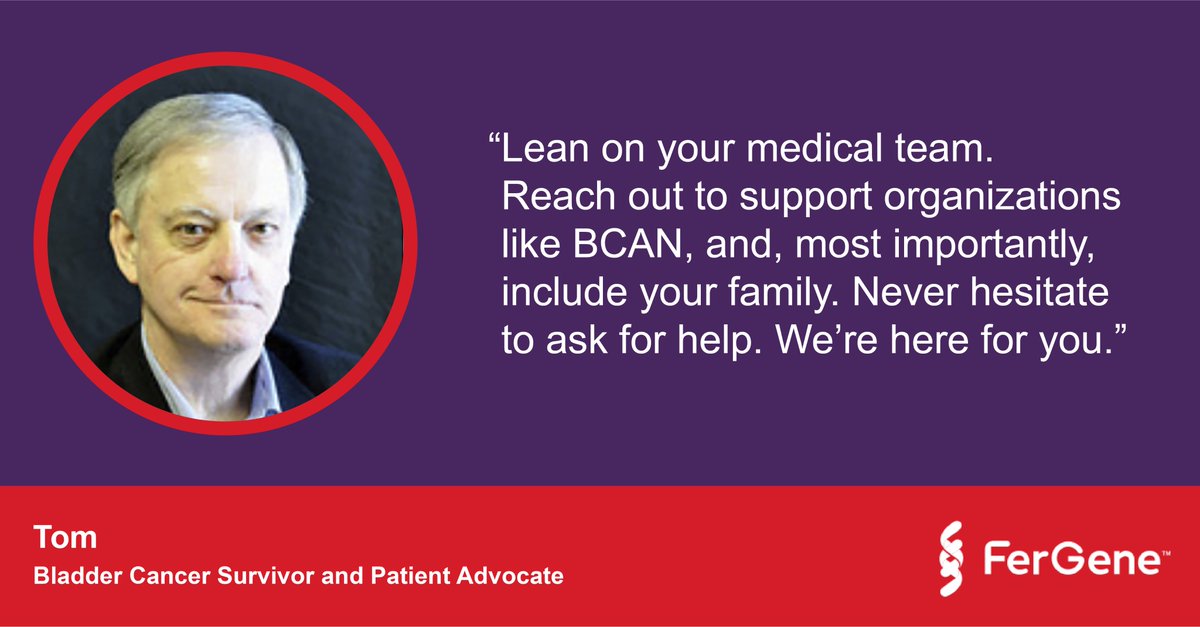 FerGeneBio's tweet photo. We salute patient advocates like Tom who are doing their part to increase awareness of #bladdercancer and support patients and families, especially during #BladderCancerAwarenessMonth. We’re proud to partner with @BladderCancerUS and the bladder cancer community. https://t.co/eXpCMURlIu