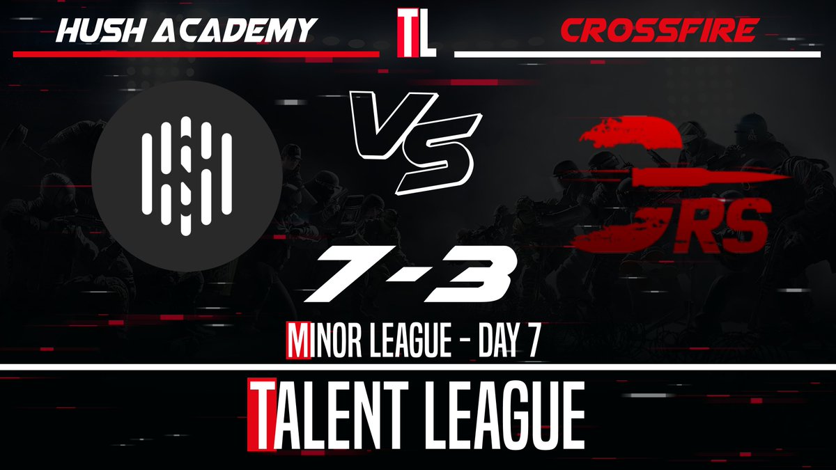 TalentRainbow6's tweet photo. Result of Day 7 - MINOR League:

Congratulations to the team @EsportsHush !

#talentleague #RainbowSixSiege #MINOR https://t.co/knU3RTxskA