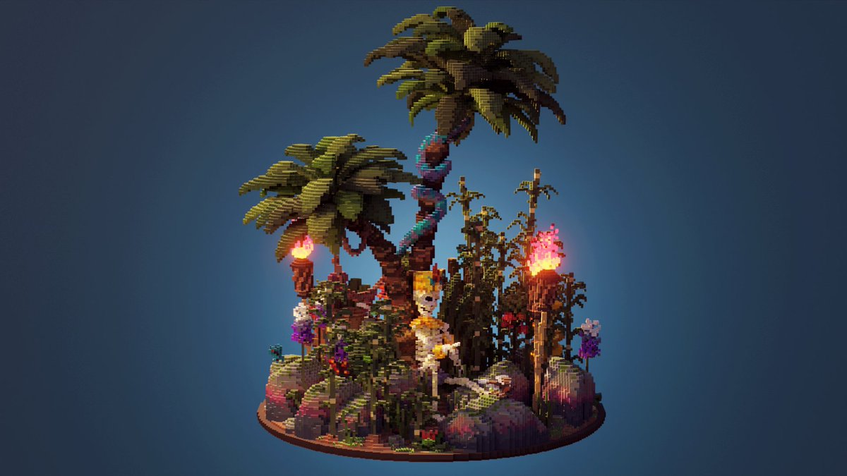 _notebox's tweet image. 🌴Our mayan construction !

 Build by ; @_Notebox and @heracavon on @BuildersRefuge 
 And render by @Deltagon