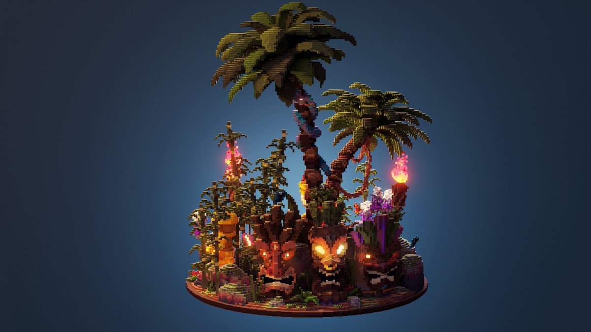 _notebox's tweet image. 🌴Our mayan construction !

 Build by ; @_Notebox and @heracavon on @BuildersRefuge 
 And render by @Deltagon