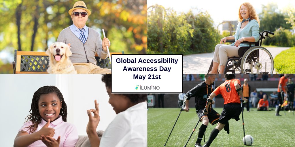iluminoproject's tweet photo. Join us as we do our part to spread awareness and commitment to Global Accessibility Awareness Day (GAAD) on May 21st. Help us shine a light on #DigitalAccess and inclusion by retweeting or liking our tweet. Want to participate even more? Go to https://t.co/OFSrNrTMDd. https://t.co/R2t2O5VFEz