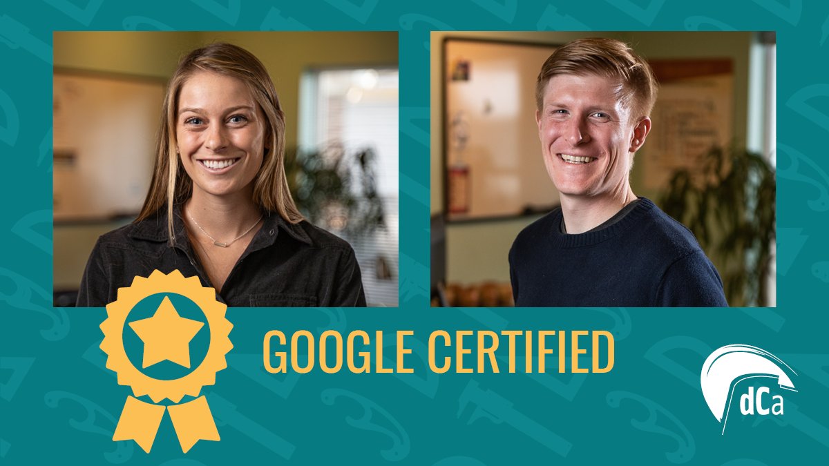 Congrats to Advertising Assistant Genna Sticha on attaining her Google Analytics certification!

We're also proud to recognize Marketing Manager Mike Zydowicz who refreshed his Google Ads Search, Display, and Google Analytics certifications, having held certifications since 2015.