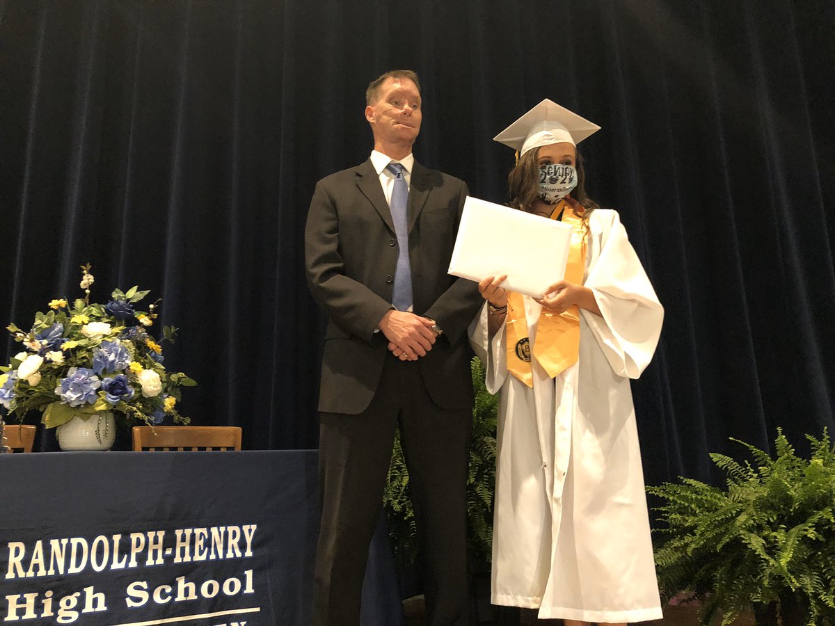 BrhettVickery's tweet photo. Randolph-Henry High School is still giving seniors a chance to walk across the stage! @ABC13News https://t.co/ixhBrY2nQY