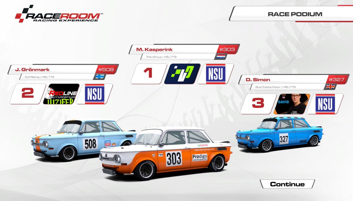 Davealex64's tweet photo. Tonight was Round one of the Redline Motorsports NSU - TTS Championship and I must say them cars are fun.

Race Results
Race 1 
Qualified - P3 
Finished - P3

Race 2 Reversed top 10
Started - P7
Finished - P3

@TeamFordzilla 
#Teamfordzilla #raceroom #RedbullringGP https://t.co/eprKBsJ1Lb