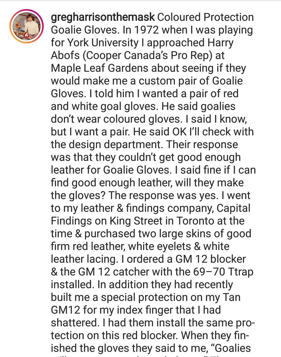 BTPsgoaliegear's tweet photo. If your not following gregharrisonthemask on Instagram you are missing out. Check out his recent post on his custom red gloves!
#harrisonmask #gregharrison #goaliehistory https://t.co/o6RD5orebZ