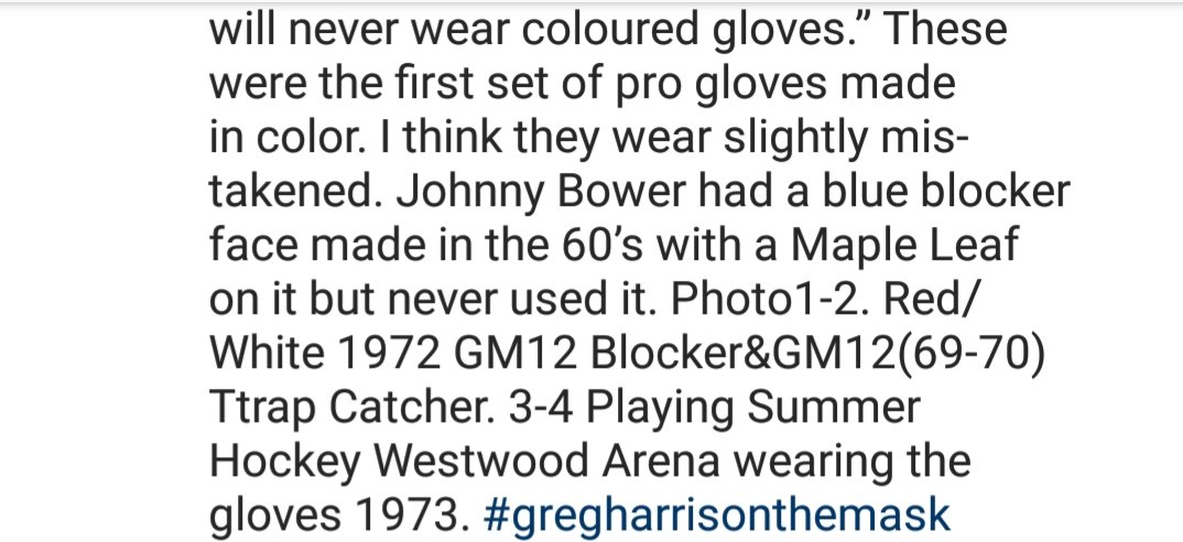 BTPsgoaliegear's tweet photo. If your not following gregharrisonthemask on Instagram you are missing out. Check out his recent post on his custom red gloves!
#harrisonmask #gregharrison #goaliehistory https://t.co/o6RD5orebZ
