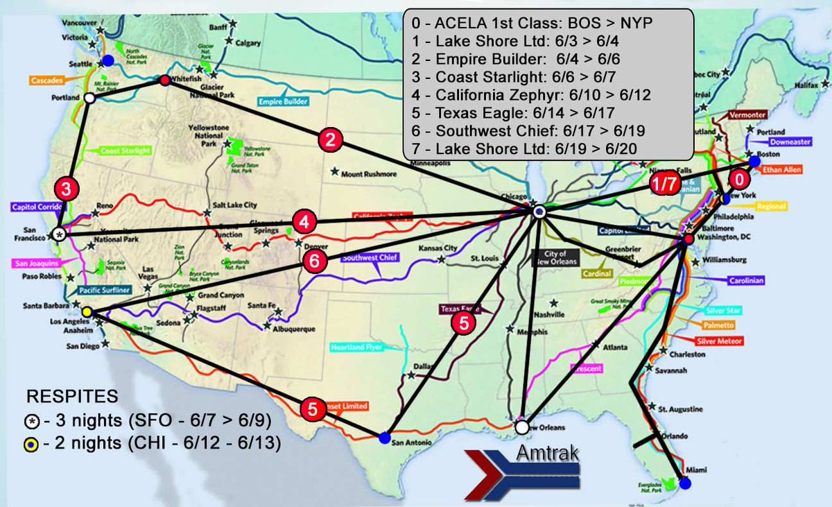 CapeAnnWeather's tweet photo. 🚄 Hey @Amtrak, we're ready! Covid plans in place, all roomettes, room service and distanced friendly on-board... Put it off a month but all aboard 2 weeks from today! #ACELA1st #LakeShore #EmpireBuilder #CoastStarlight #CAZephyr #TexasEagle #SWChief...
#railfan #SeeTheUSA 🇺🇸 https://t.co/QZ7zrA2vvB