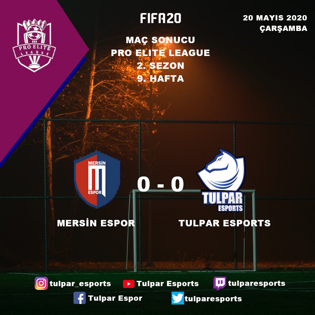 tulparesports's tweet photo. @proeliteleague 9. Hafta sonucumuz

#elitlerinligi #fifa20 #fifaproclubs #proclubs #tulparesports #tulparşahlanıyor https://t.co/G1H4rC8Qpc