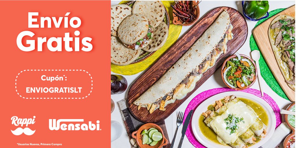 Hoy no hay excusa de disfrutar en familia, unas Wensabi Quesadillas Gigantes, Ordena en Rappi utiliza el cupon ENVIOGRATISLT en tu primera compra con Rappi #45cmdesabor #wensabi #rappi #FelizMiercolesATodos