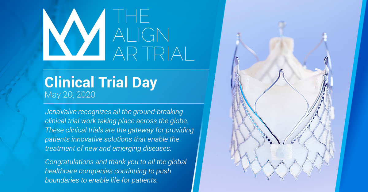 JenaValve's tweet photo. Happy Clinical Trial Day 2020 to all the companies and individuals working to bring innovation to patients worldwide!
#JenaValve #AorticRegurgitation #EnableLife #TAVR #StructuralHeart https://t.co/EESK5g7omL
