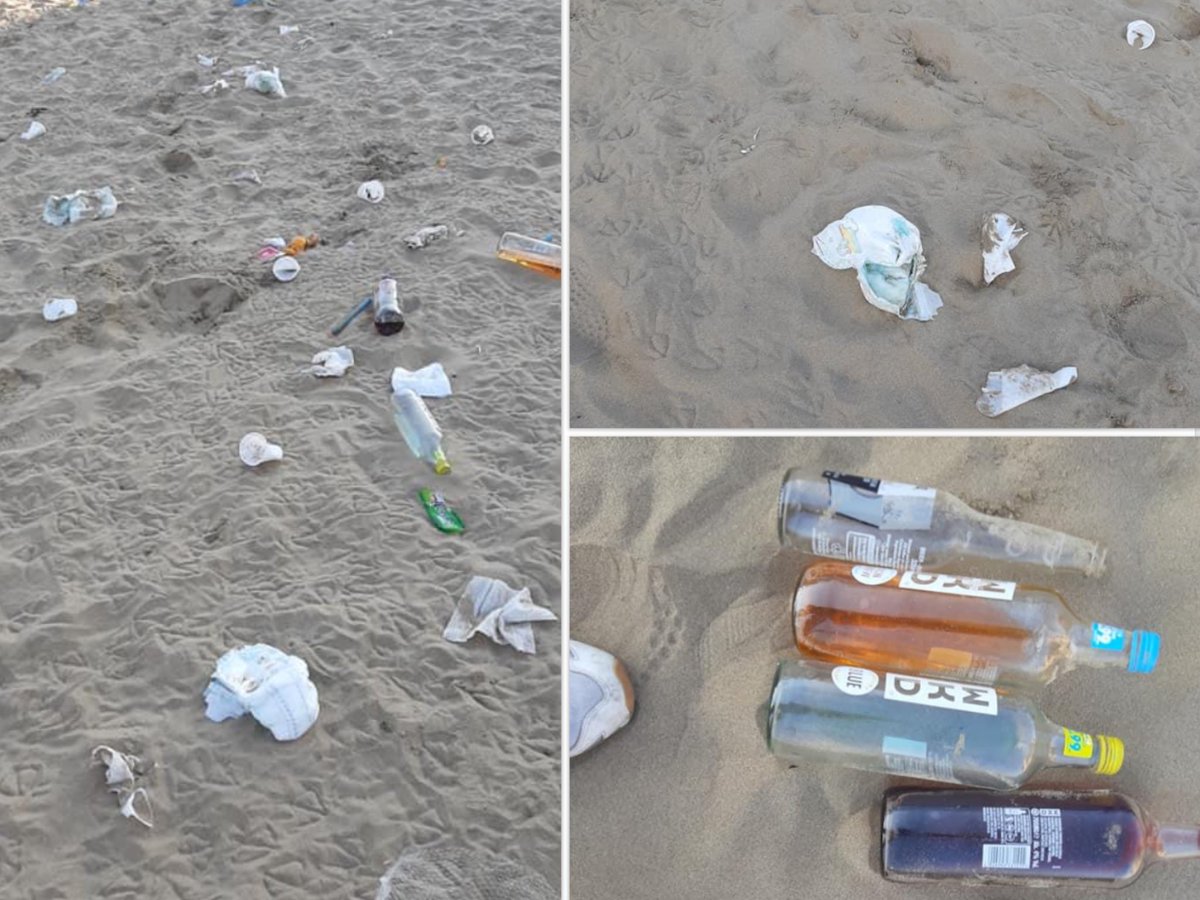 Yeh nice one cheers first bit of 🌞 and this happens on  our South  Beach Nappies , Plastic and Glass everywhere I cleared the glass away but cmon Boris get the lockdown back #disgrace <a href="/Scarboroughuk1/">Scarborough</a>  <a href="/LoveScarborough/">Love Scarborough</a>  😡😡