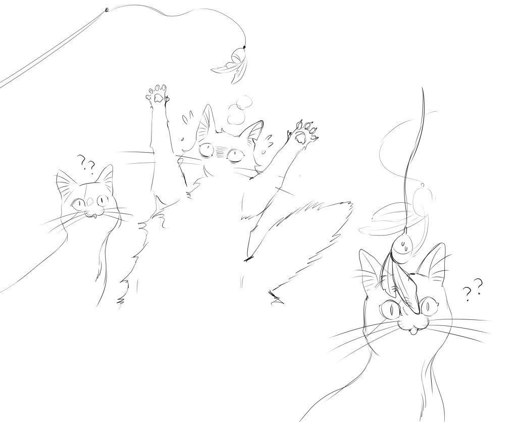 The real reason I introduce Desmond is so I can talk about his cats. Cthulu (black) and Yogi (brown, short for Yog-Sothoth)
He has cats (found them himself.)