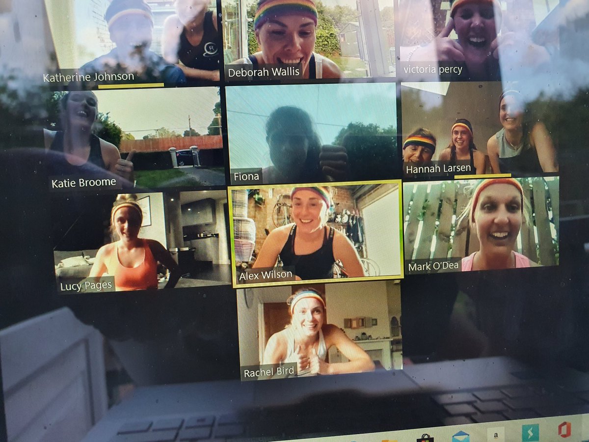 Week 3 of virtual zoom session with <a href="/96johnsonp/">Tynemouth Fit Bodz</a> tough but great session, check out the new headbands!!  #netballfamily