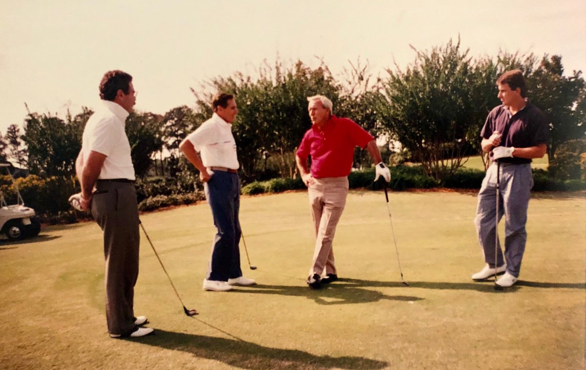 BallardFirm's tweet photo. Feels like yesterday🏌🏼‍♂️"The King" Arnold Palmer, Gov Martinez &amp; the Ballard Team! #GolfIsBack #PGATours #CapitolOnesTheMatch #TBT #Sayfie #FlaPol ⛳️ https://t.co/807HYPJhAi