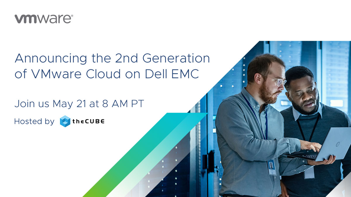 VMware's tweet image. Deliver the cloud operating model to your on-premises Data Center and Edge locations with VMware Cloud on @DellEMC ✅

Save the date for tomorrow&apos;s digital event ➡ bit.ly/3gaRlXE @kitcolbert