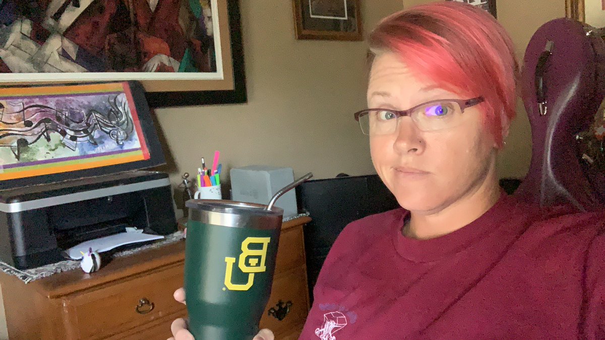 thsorchestra's tweet photo. When your husband went to @TAMU but you went to @Baylor... #collegewearwednesday #virtualTPP https://t.co/GwJ3v65AeS