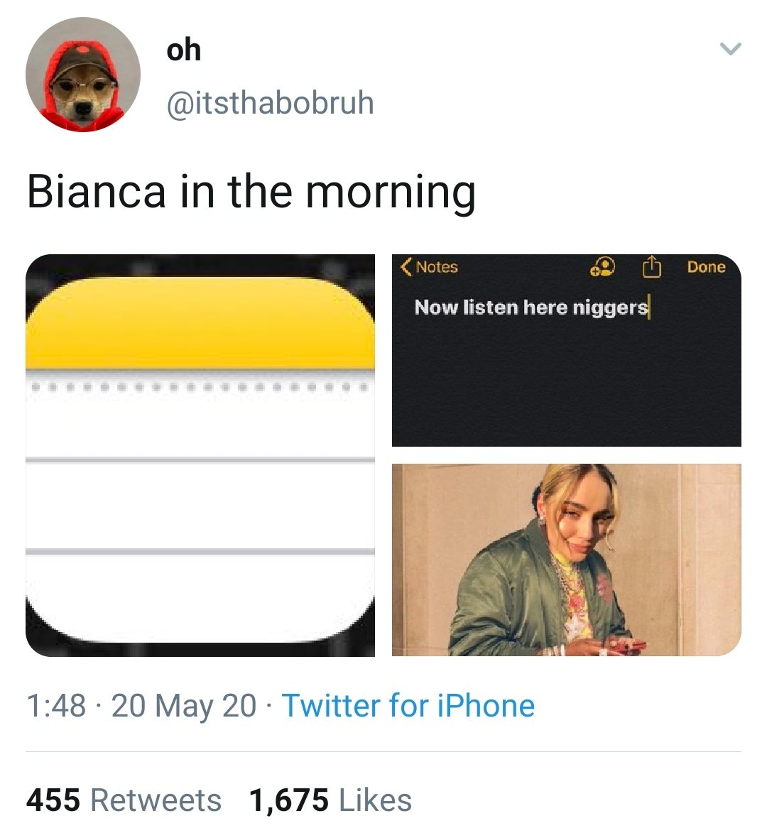 Experienced tweeps predicted that Bianca would tweet a Notes apology in the morning.