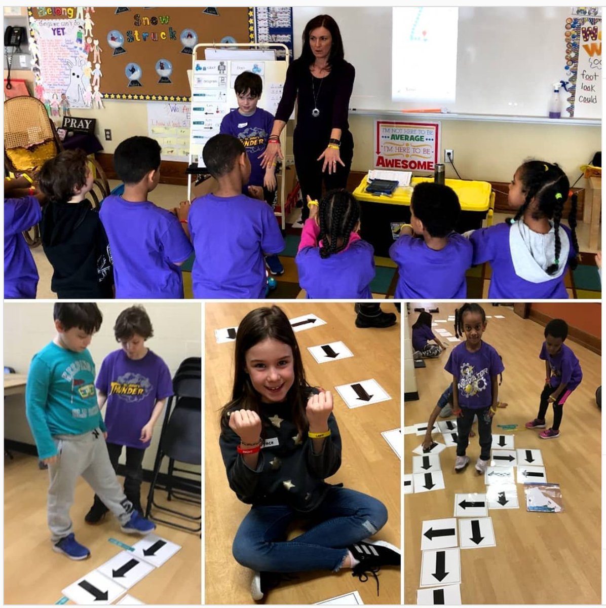 codelearncreate's tweet photo. Missing all of @missbaileys2s amazing "roboticists" who were so enthusiastic about learning to code. In this lesson, we learned about directions - LOTS of visuals, practice and some handy bracelets made sure EVERYONE could participate and feel success!! #codingtolearn https://t.co/7imeB99wS6