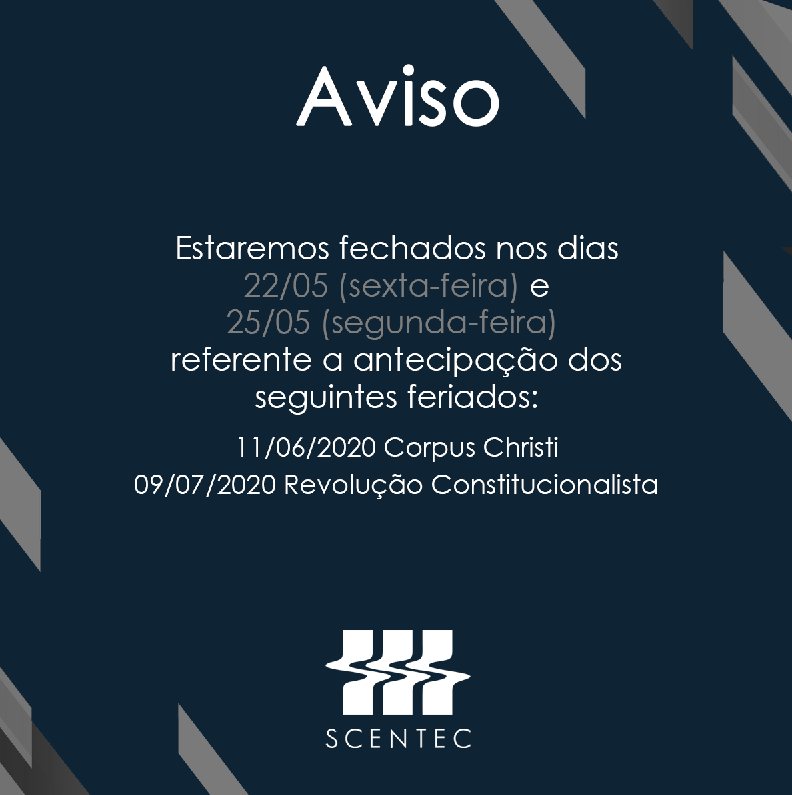 scentec's tweet photo. Atenção ao nosso calendário nestes próximos dias por conta do decreto do Estado de São Paulo https://t.co/M8hUskIB2D