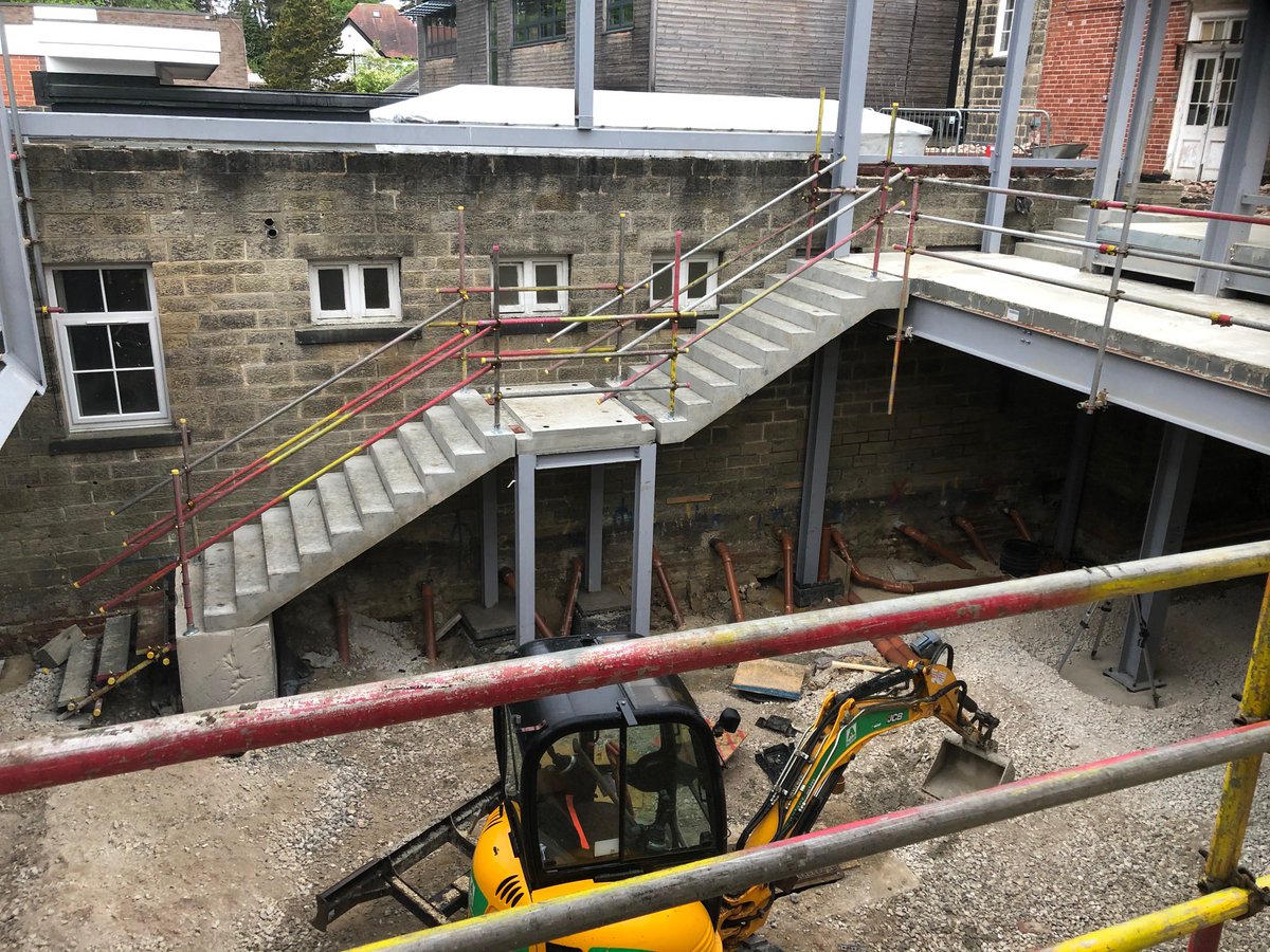 HarrogateGS's tweet photo. Classrooms starting to take shape on the second floor of our new building. So exciting to see the progress being made @SewellConstruc1 @bowmanrileyarch https://t.co/czzM7c4BRa