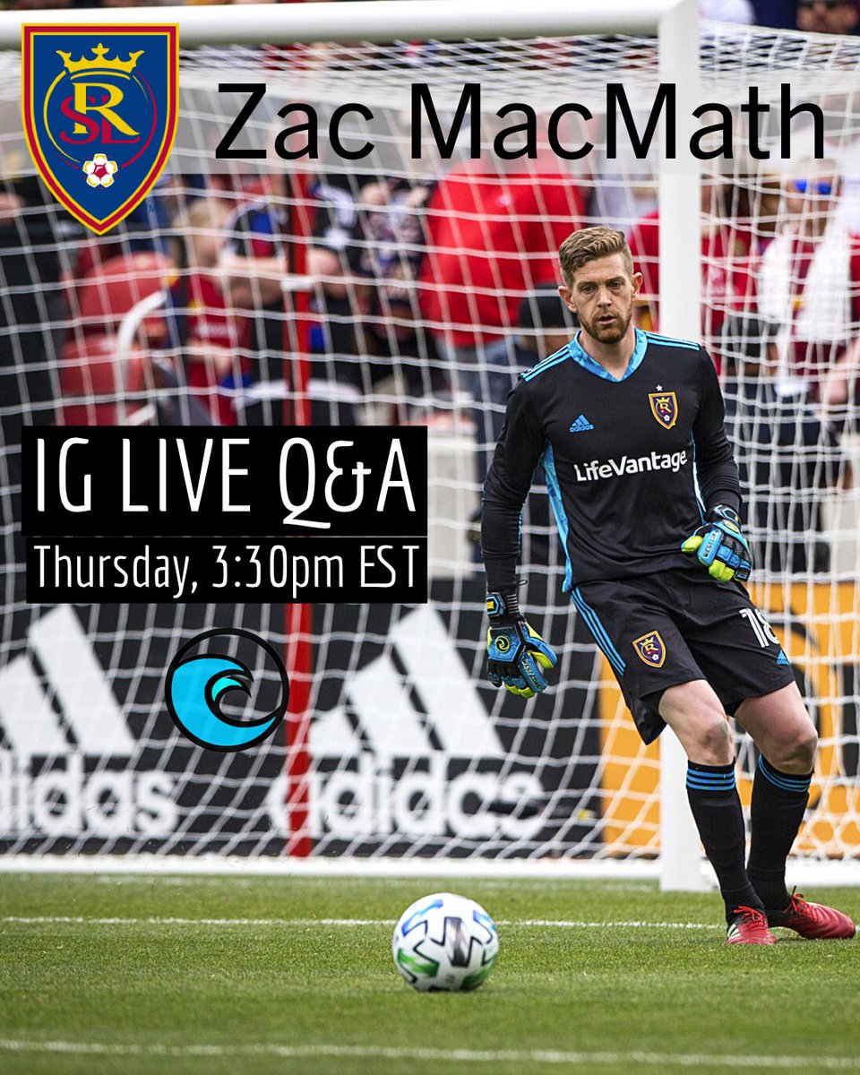 WestCoastGK's tweet photo. Got a question for @realsaltlake GK, @ZacMacMath? Drop it below ๐! We are going LIVE with Zac tomorrow (3:30pm EST/12:30 PST) and giving away a few prizes for those on the stream!
#westcoastgk #rsl #mls #zacmacmath #goalkeepers #gkunion #soccer #goaliegloves #gkgloves #wcgk https://t.co/G3TkybdIm2