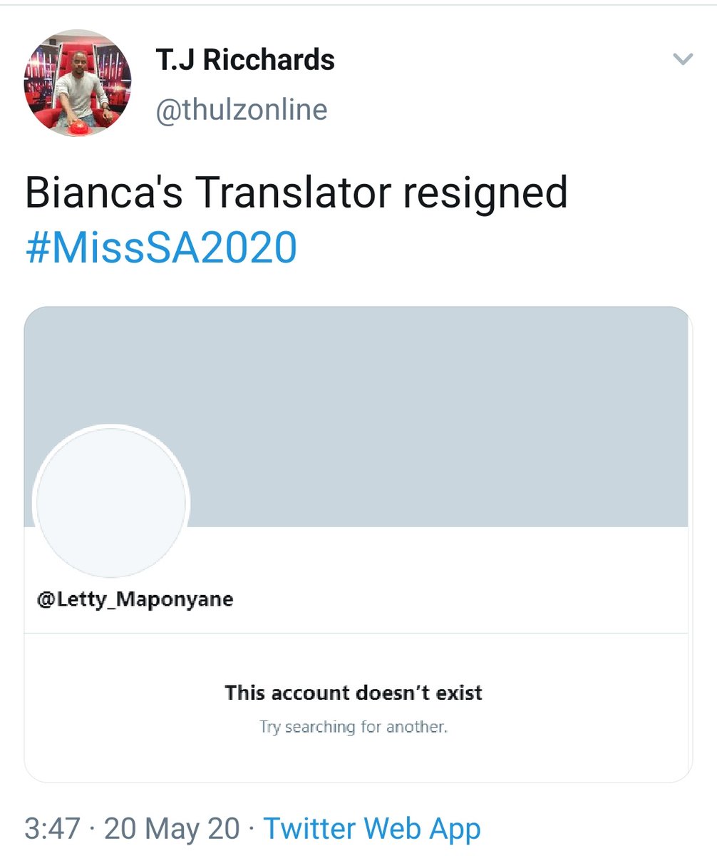 Some joked that Zozibini Tunzi should be Miss SA forever and that the other hopeful entrants were probably busy deleting tweets, some said Bianca would soon be on Huis Genoit. Bianca's translator disappeared.