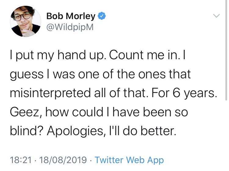 jeonvsope's tweet photo. a king who knows whats up! #ThankYouBobMorley https://t.co/qCSFS8A9Ce