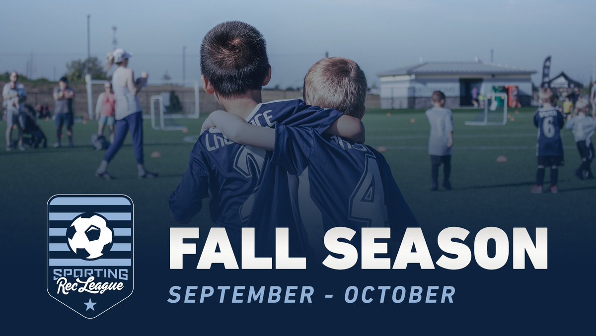 skcrecleague's tweet photo. Registration for Sporting Rec League fall season is now open!

The Pre-K through 2nd grade recreational soccer league season starts up September 12 at both league locations, @CMS_Fields and Garmin Olathe Soccer Complex.

Learn more &amp; register today 📲» https://t.co/3705dp51fL https://t.co/LdpaBOtGyh