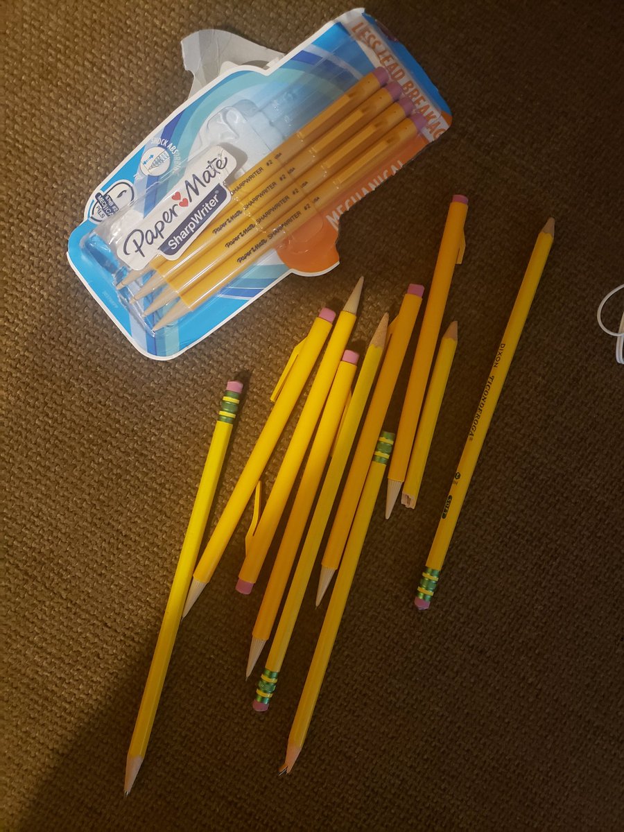 13aruss's tweet image. G had a few pencils in his locker #sonofamathteacher