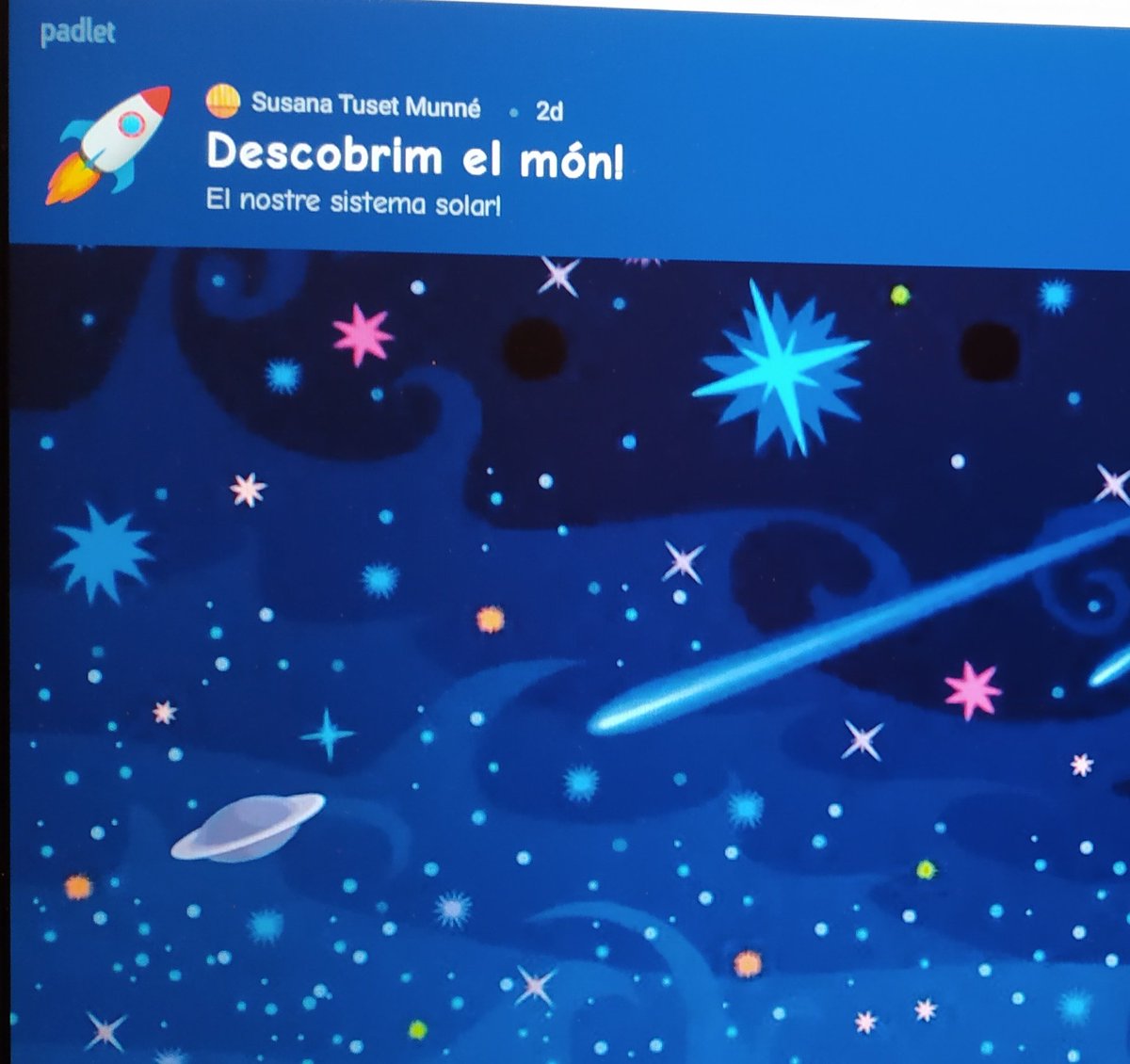 SusannaTuset's tweet photo. Impressionant!!!
#STEAM amb majúscules!!
Els nostres petits científics han investigat, han après i s'han divertit moltíssim!!
☀️🌙🌎
I ho han demostrat amb molta creativitat en el nostre @padlet
Voleu unes galetes galàctiques?
#ABP #RoboCor #STEAMcat
#CDigitals https://t.co/AcSdfCvcLu