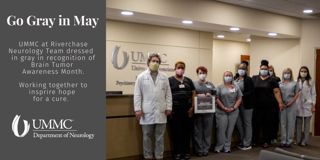 UMMC Neuro Institute (@ummcneuro) on Twitter photo The <a href="/UMMCnews/">The University of Mississippi Medical Center</a> Neurology Team is going Gray in May in recognition of Brain Tumor Awareness Month. #neurology #neuroscience <a href="/UMMC_NeuroRes/">UMMC Neurology Residency Program</a> <a href="/UMMCNeurocrit/">UMMC Neuro Critical Care</a> The <a href="/UMMCnews/">The University of Mississippi Medical Center</a> Neurology Team is going Gray in May in recognition of Brain Tumor Awareness Month. #neurology #neuroscience <a href="/UMMC_NeuroRes/">UMMC Neurology Residency Program</a> <a href="/UMMCNeurocrit/">UMMC Neuro Critical Care</a>