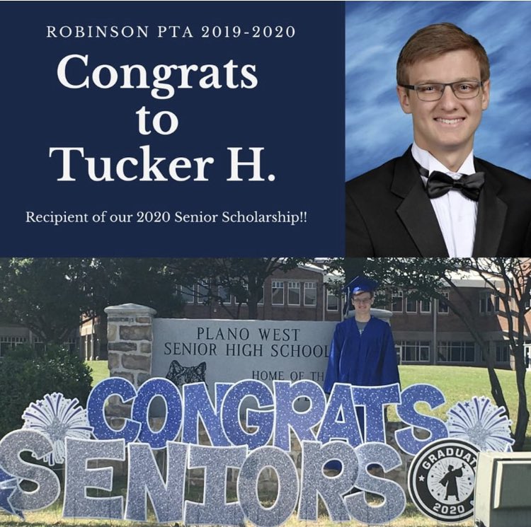 TheRobinsonPTA's tweet photo. Congratulations Tucker! @planopta @planoschools #congratulations @rms_razorbacks #rmsrazorbacks @plano_west_wolves @RobinsonRazorb1 https://t.co/RDtkPlQh8g