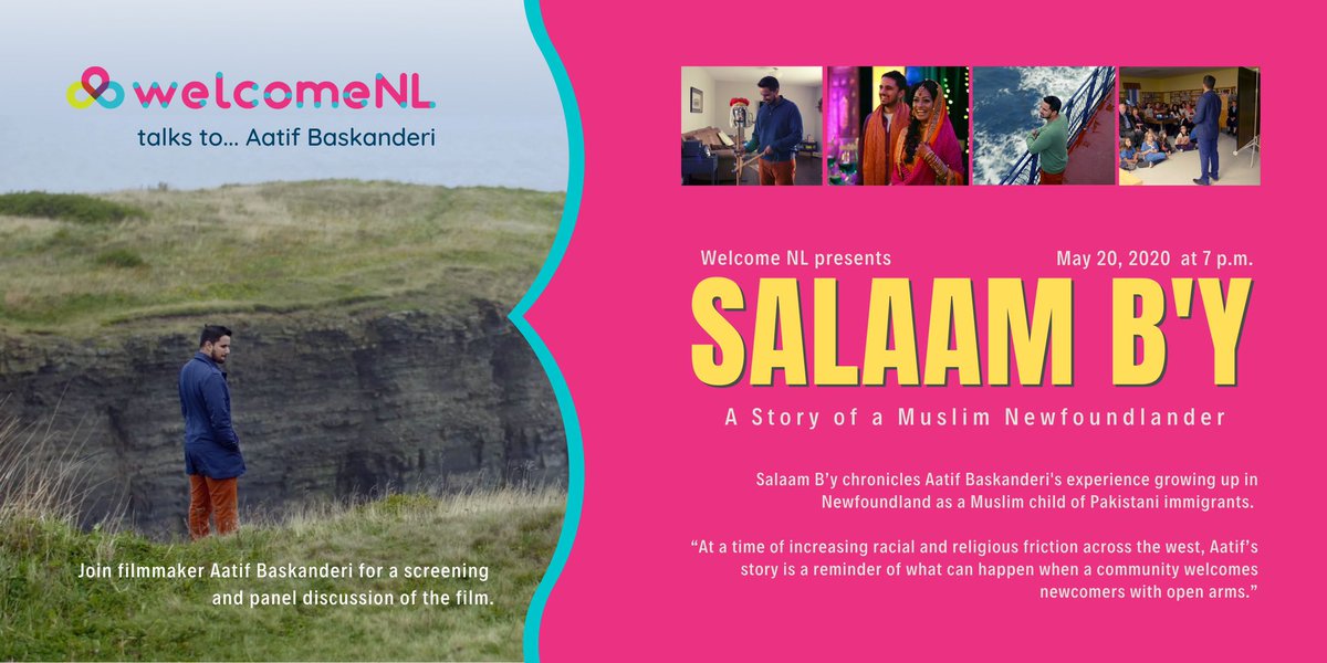 WelcomeMNL's tweet photo. Hey! Go check out our Live broadcast of Salaam B’y: A Story of a Muslim Newfoundlander on our YouTube channel beginning at 7 PM tonight! 🍿

https://t.co/Vg2E1EMOqx https://t.co/BVoGFwjTHN