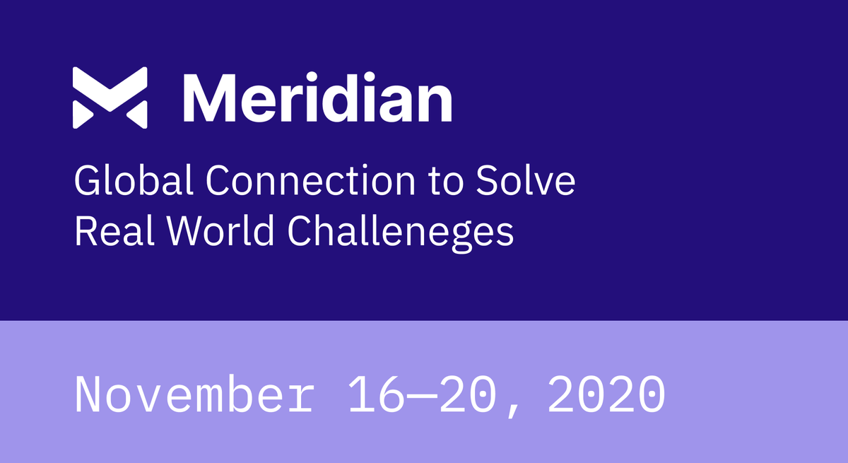 StellarOrg's tweet photo. Mark your calendars: Stellar's 2nd annual Meridian conference is set for November 16 to 20, 2020 — coming to you as a virtual event, free for everyone. 

Sign up at https://t.co/lTX2zeFlfC to get the latest on speakers, program, and be the first to know when registration is open! https://t.co/xKsKPuAP4O